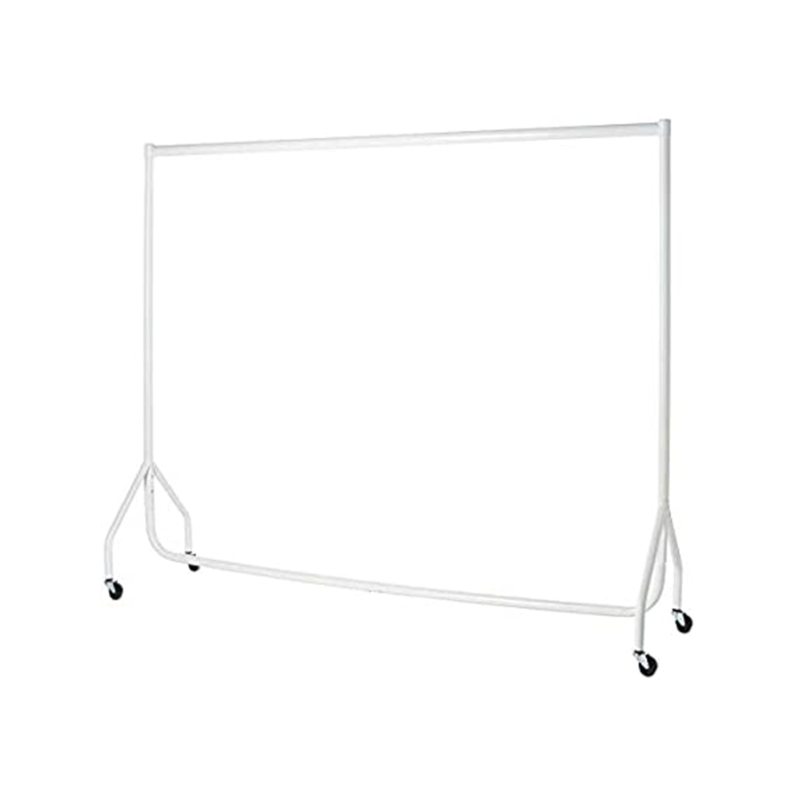 Heavy Duty 4ft Garment Rail Steel White Clothes Rail Hanging Carboot