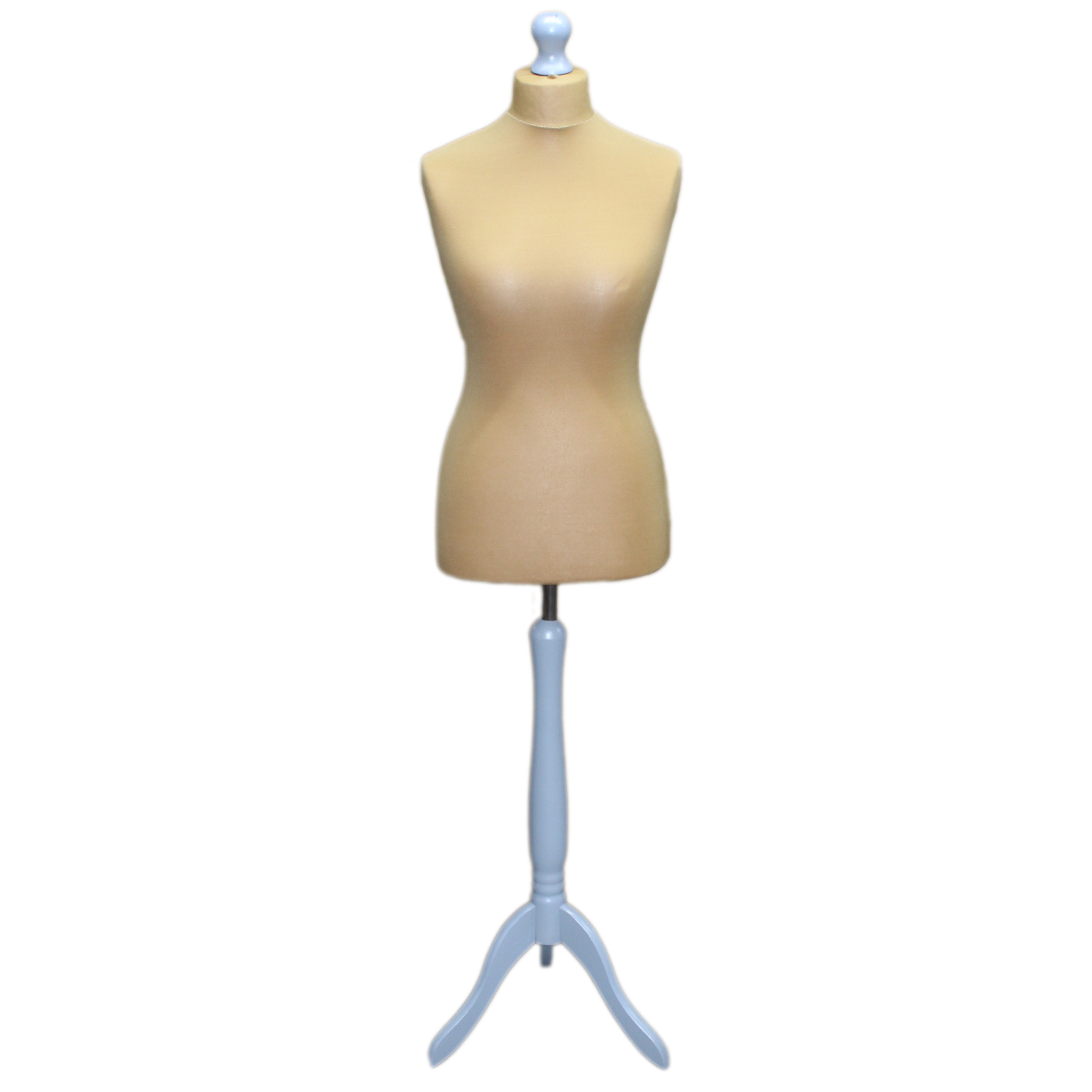 Female Dressmaking Tailors Dummies Mannequin Bust Size 12-14 On Silver Wood Tripod With Gold ...